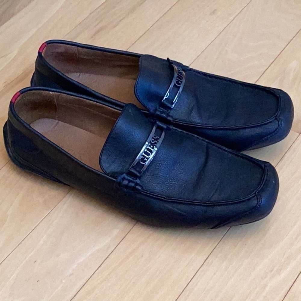 Guess Black slip on, loafers for men. Size 9.5